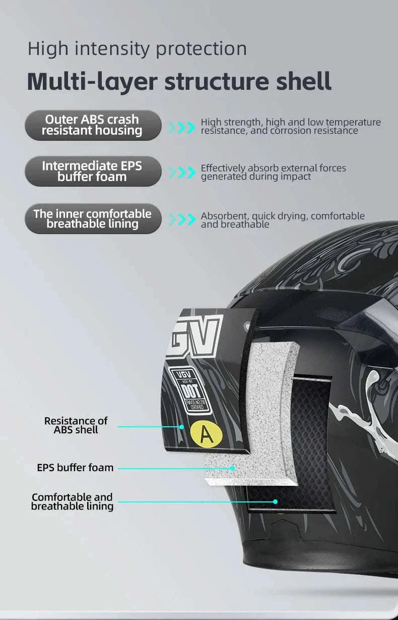 VGV 91 Flip Motorcycle Helmet, Dual-Lens, DOT Certified-Brown / M