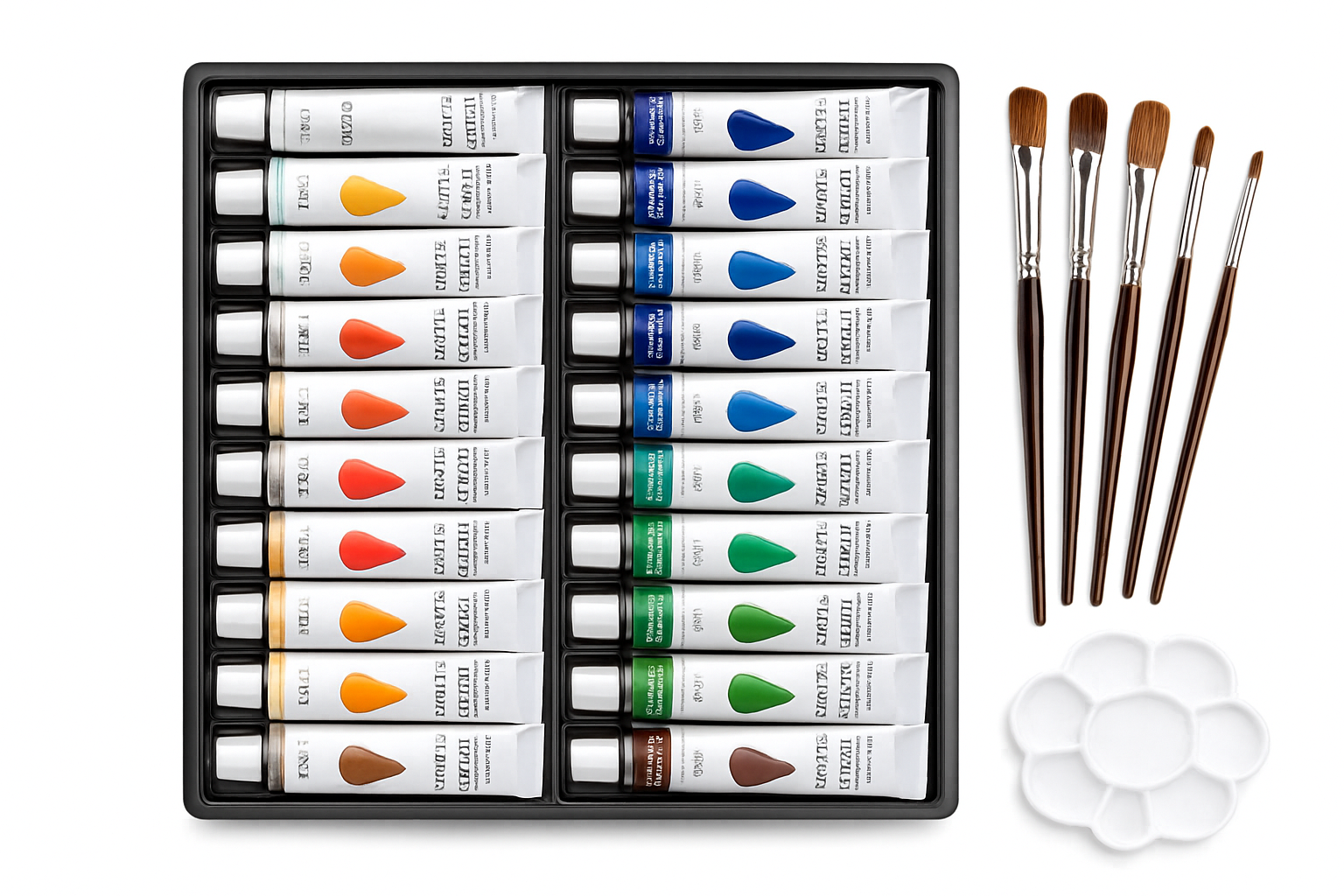 Conjunto de Tintas Acrílicas Vibrantes, Cores Artísticas de 12ml para Projetos de Arte