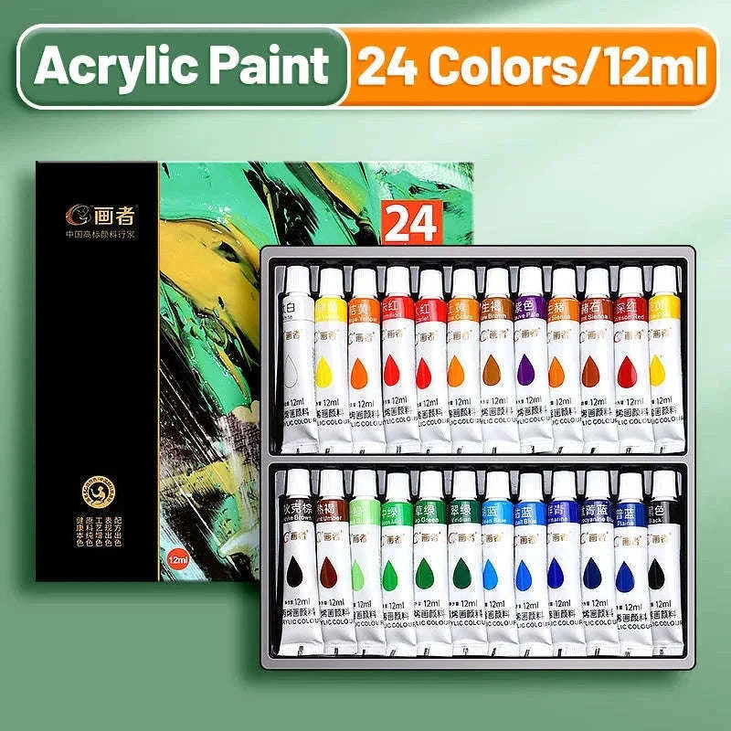 Vibrant Acrylic Paint Set, 12ml Artist Colors for Art Projects-36 Colors / CHINA
