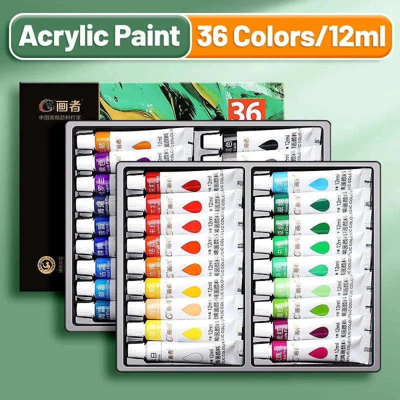 Vibrant Acrylic Paint Set, 12ml Artist Colors for Art Projects-36 Colors / CHINA
