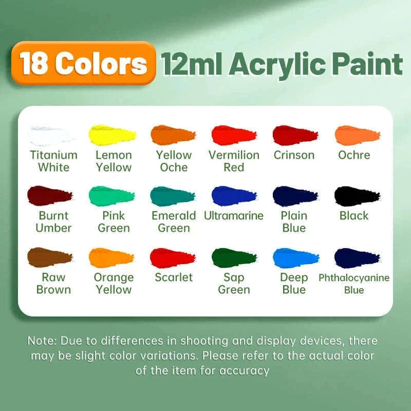 Vibrant Acrylic Paint Set, 12ml Artist Colors for Art Projects-36 Colors / CHINA