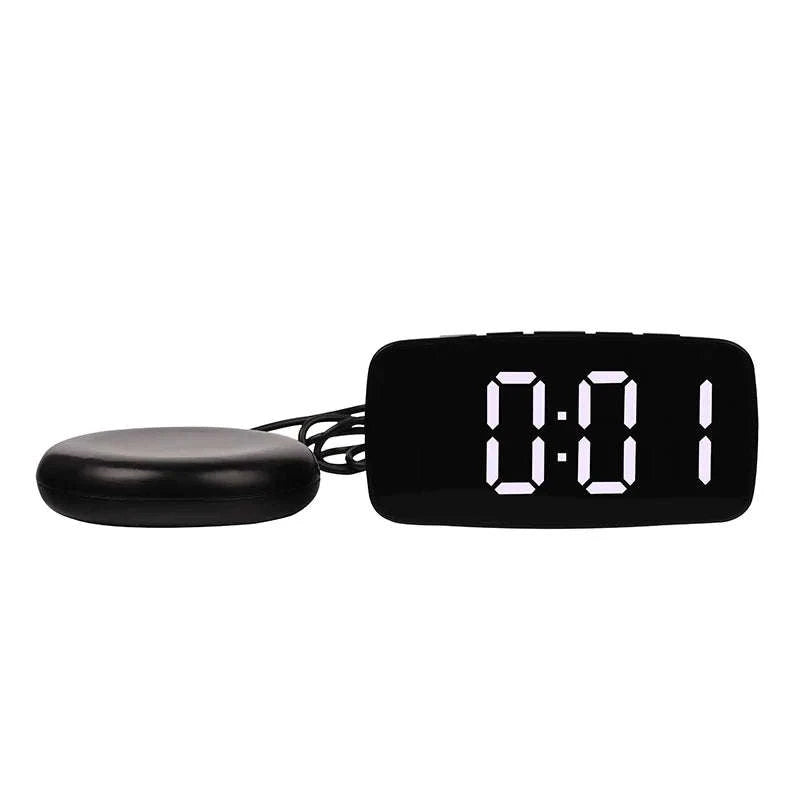 Vibrating Alarm Clock with Bed Shaker-black