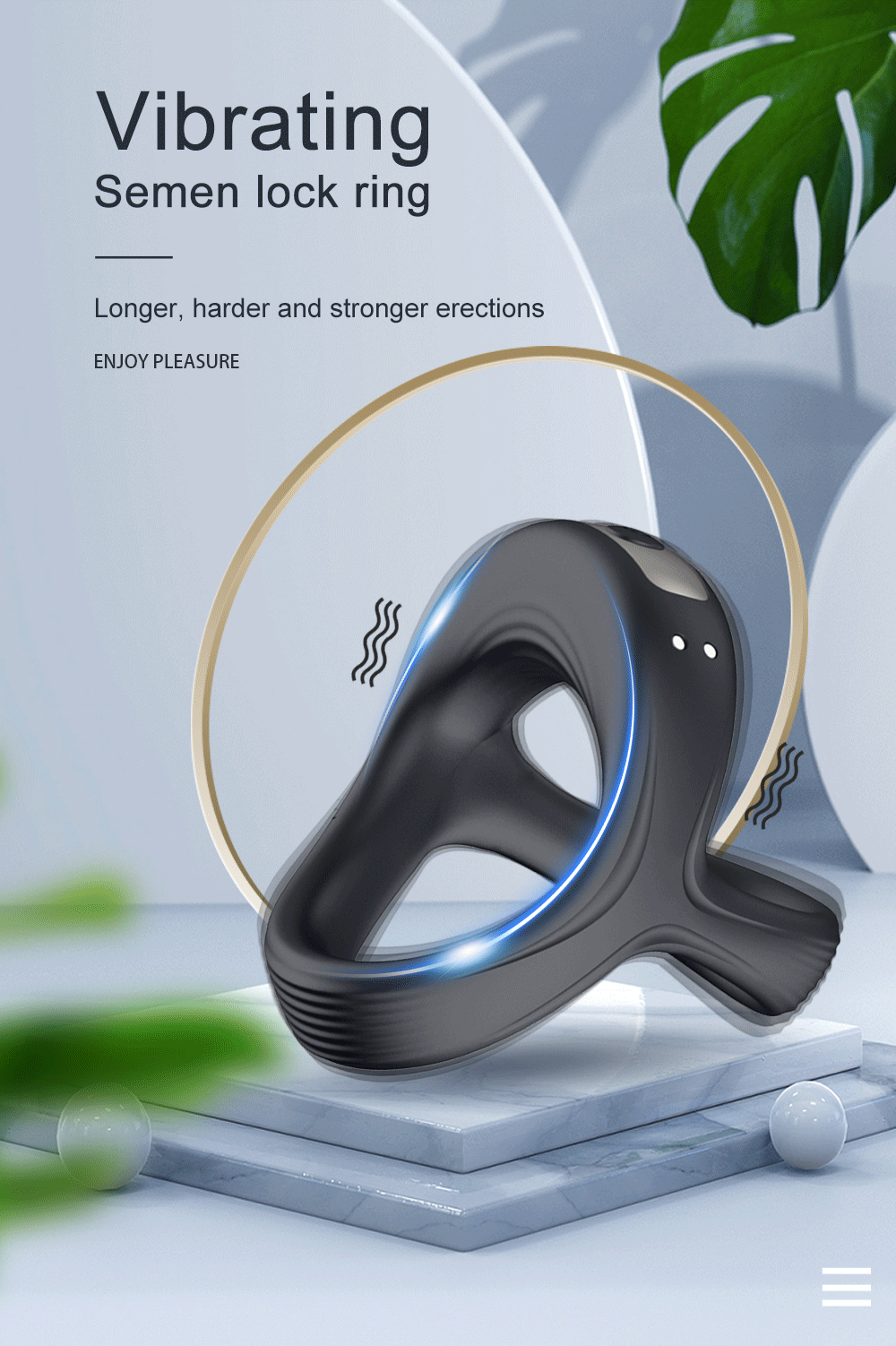 Vibrating Cock Ring for Enhanced Pleasure and Intimacy-Vibrating Ring / China Mainland