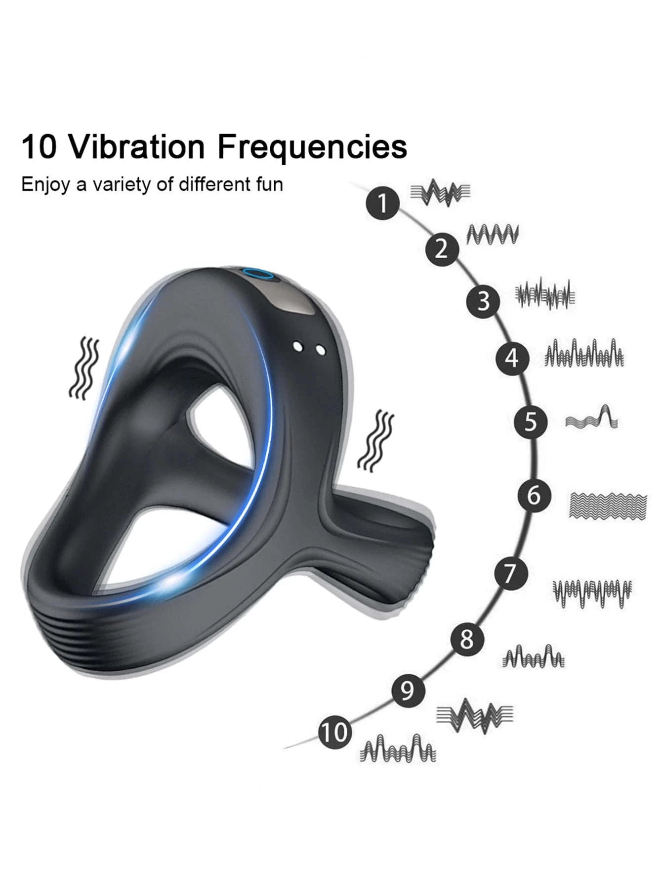 Vibrating Cock Ring for Enhanced Pleasure and Intimacy-Vibrating Ring / China Mainland