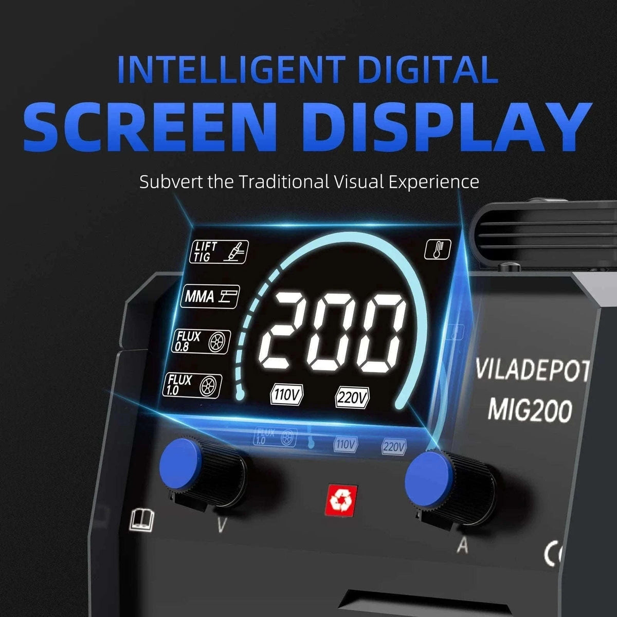 Viladepot 3-in-1 No Gas MIG Welder MIG200-GERMANY