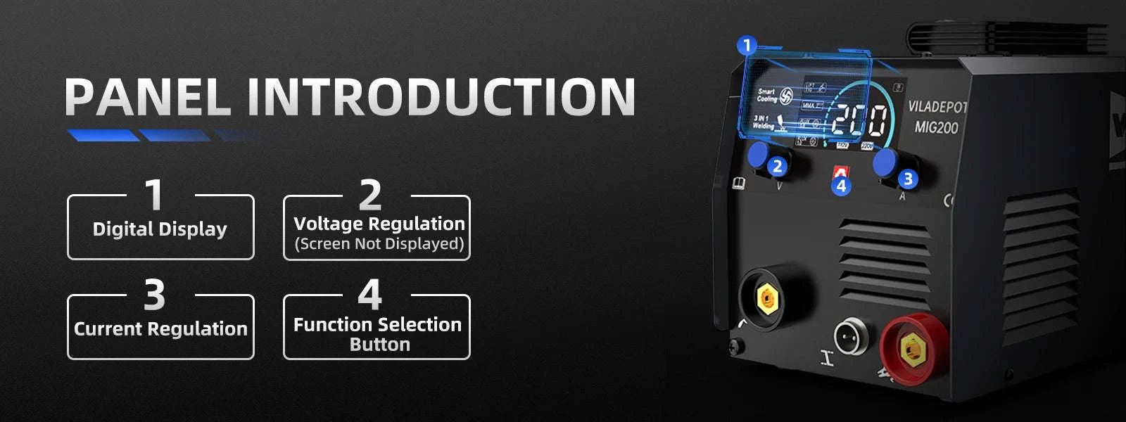 Viladepot 3-in-1 No Gas MIG Welder MIG200-GERMANY