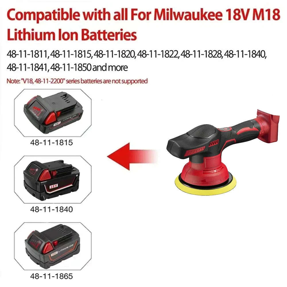 Vilasting Cordless Car Polisher with 150mm Pad and 4600RPM-For Makita