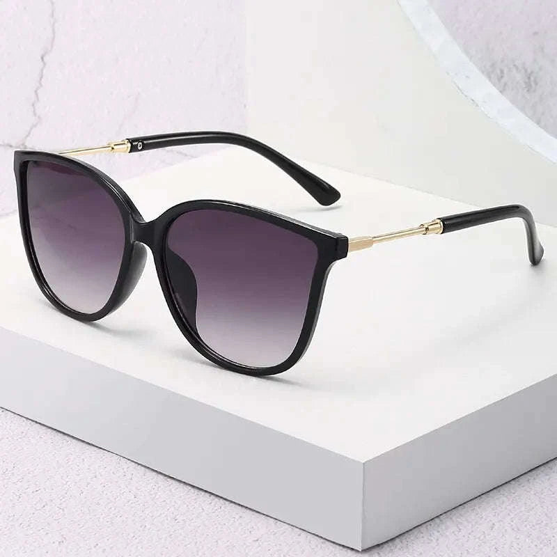 Vintage Cat Eye Sunglasses for Women-black