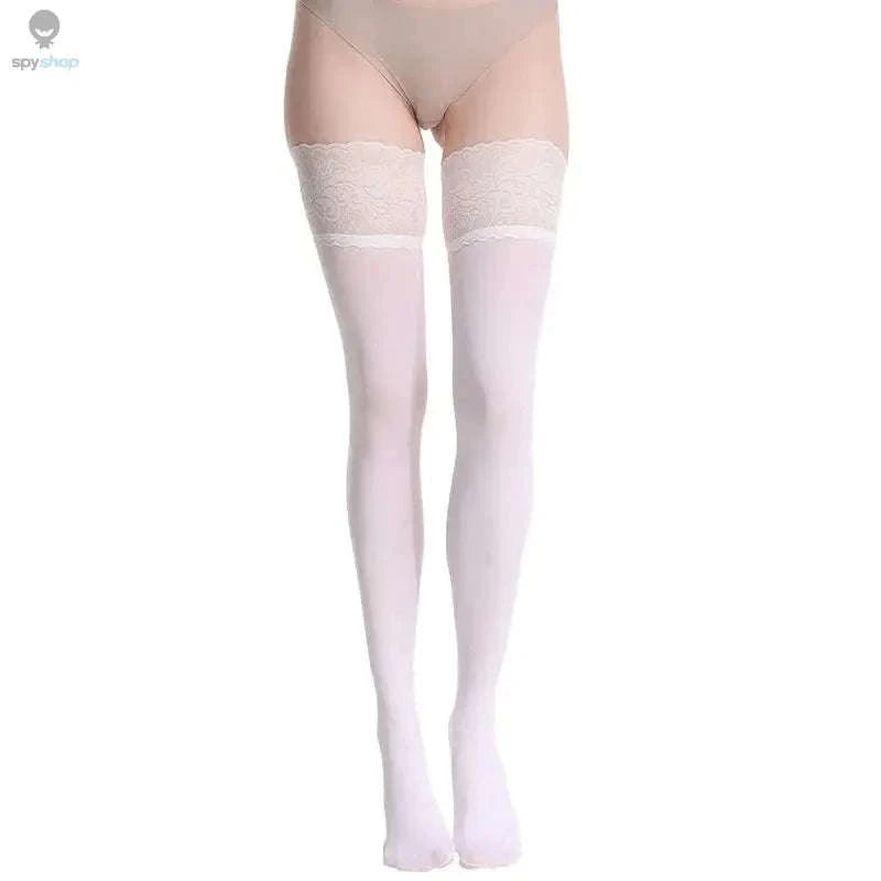 Vintage Lace Suspender Belt with Stockings-WTgarter BKstockings / M