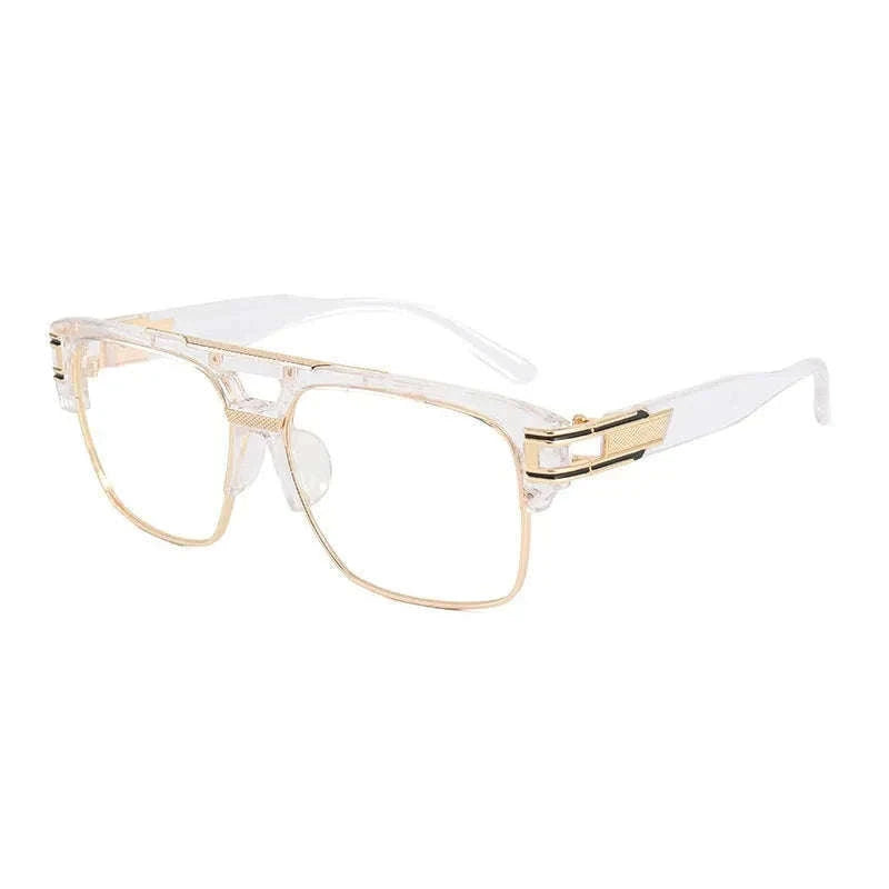 Vintage Men Sunglasses with UV400 Retro Square Style-Blue Gradient