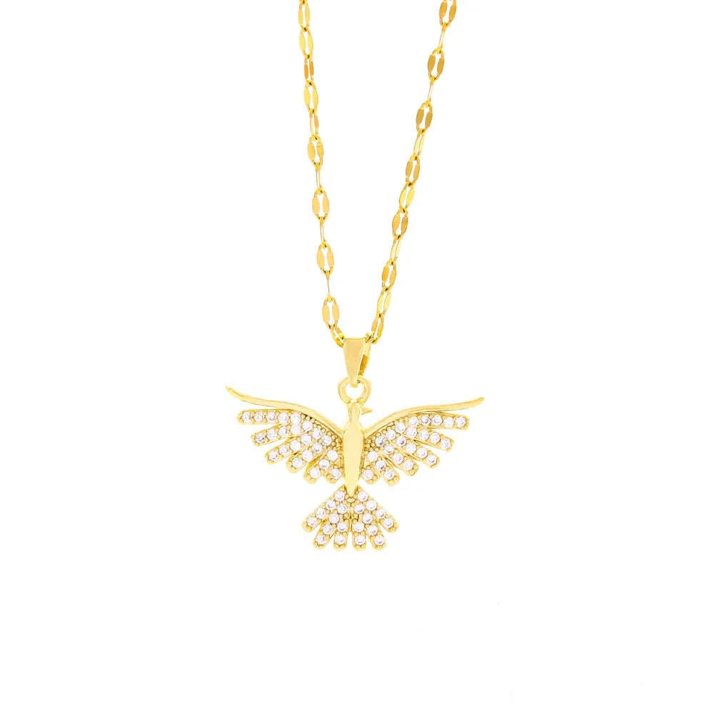 Vintage Phoenix Pendant Necklace-1030