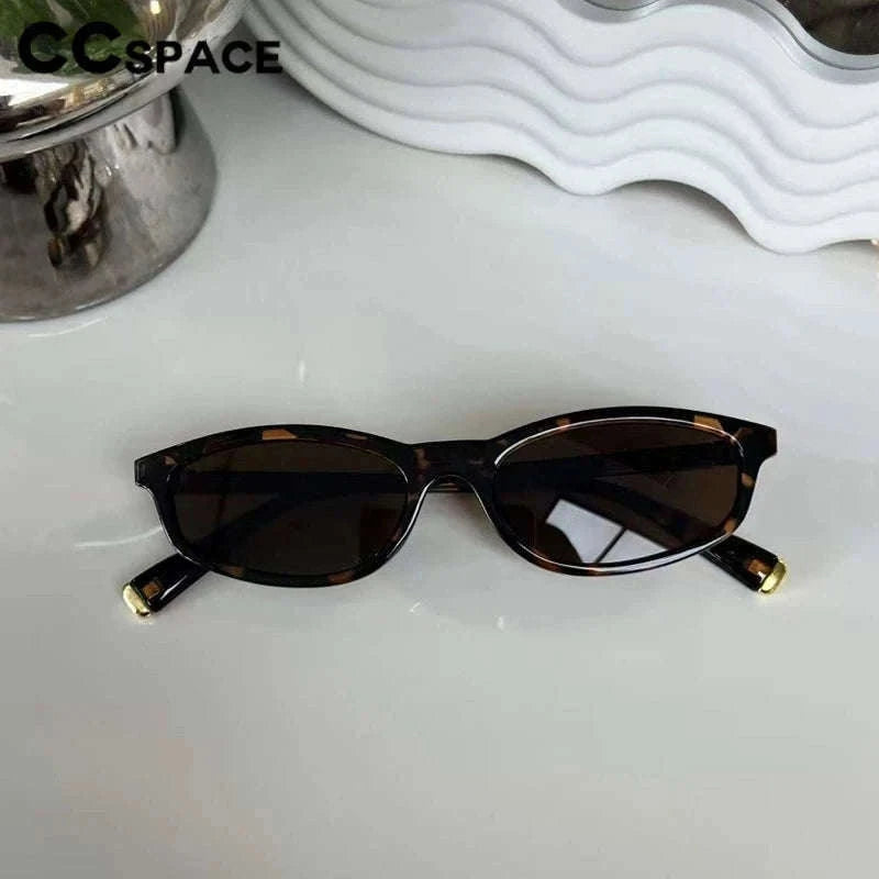 Vintage Small Frame Women's Cat-Eye Sunglasses with UV400-Black yellow