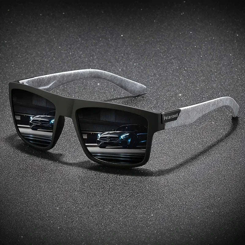 Vintage Square Polarized Sunglasses for Driving and Outdoors-C5