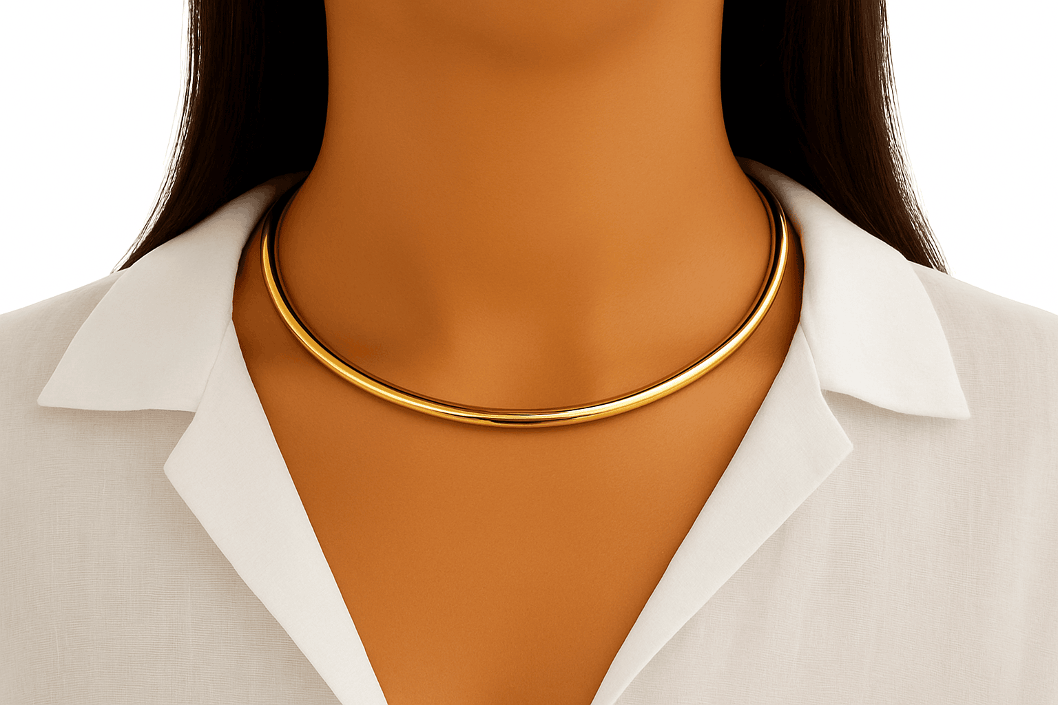 Vintage Torques Choker Necklace for Women, Steampunk Collar-Silver Color