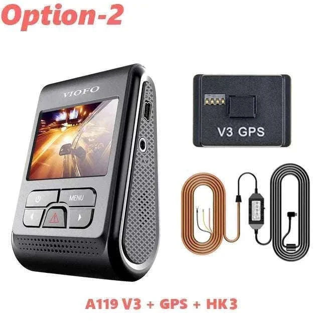 VIOFO A119 V3 2K Quad HD Dash Cam with Night Vision & Parking Mode-Add GPS / None