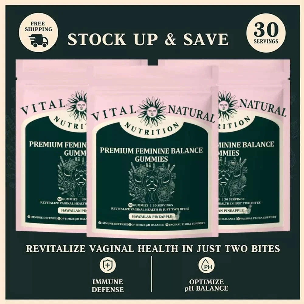 Vital Source Feminine Balance Gummies – Hawaiian Pineapple Flavor-1 bag / United States