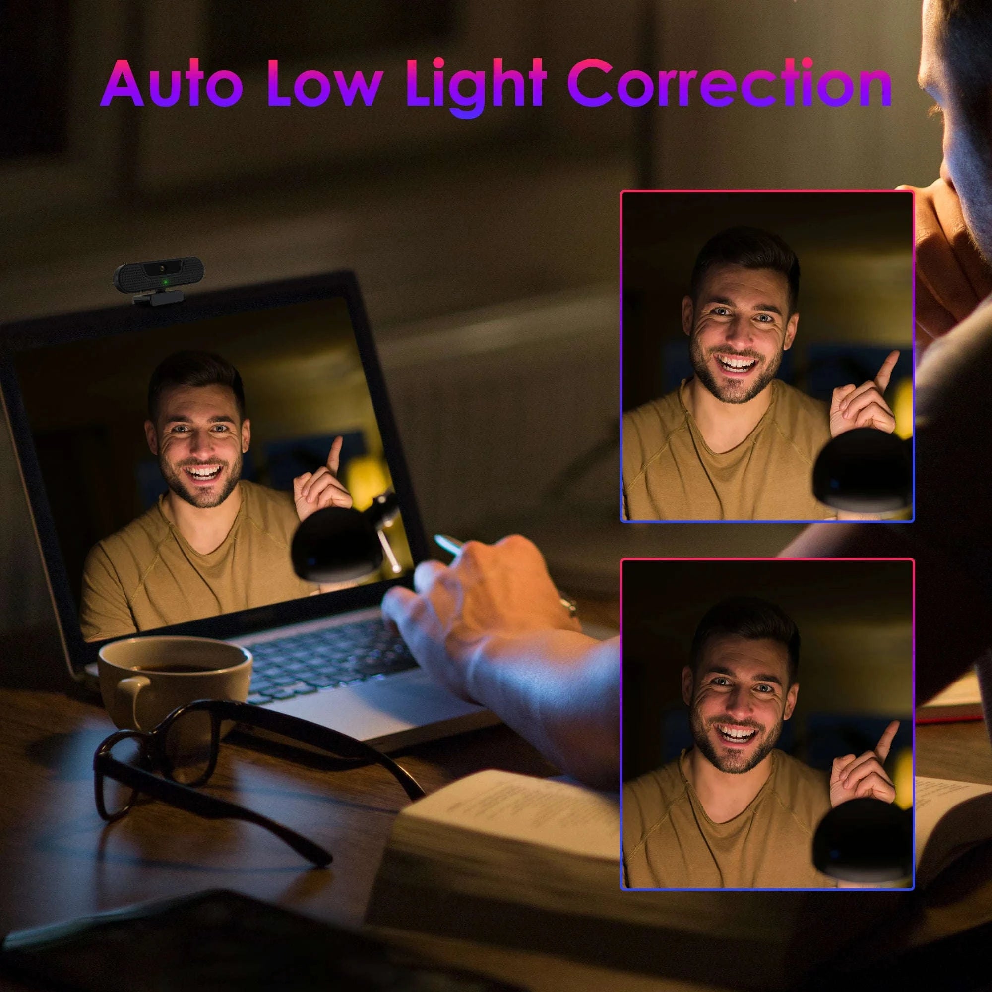 VIZOLINK 4K UHD Webcam with Autofocus and Noise‑Cancelling Mics-4K W8GS / CHINA