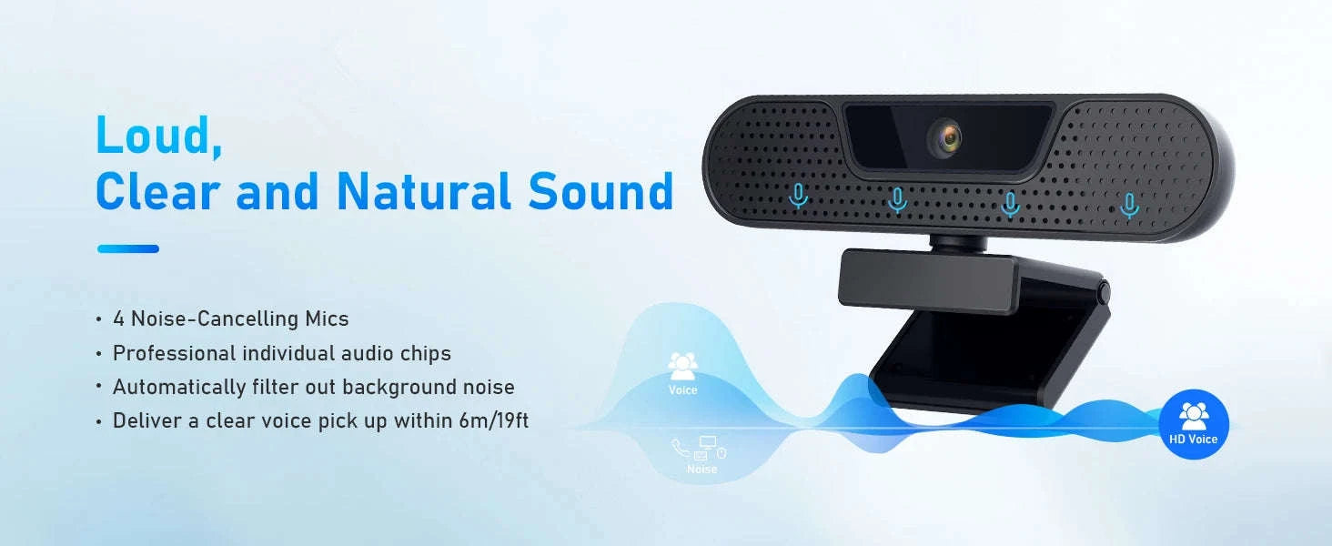 VIZOLINK 4K UHD Webcam with Autofocus and Noise‑Cancelling Mics-4K W8GS / CHINA