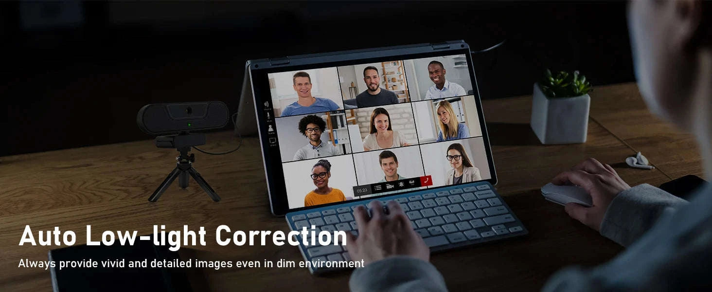 VIZOLINK 4K UHD Webcam with Autofocus and Noise‑Cancelling Mics-4K W8GS / CHINA