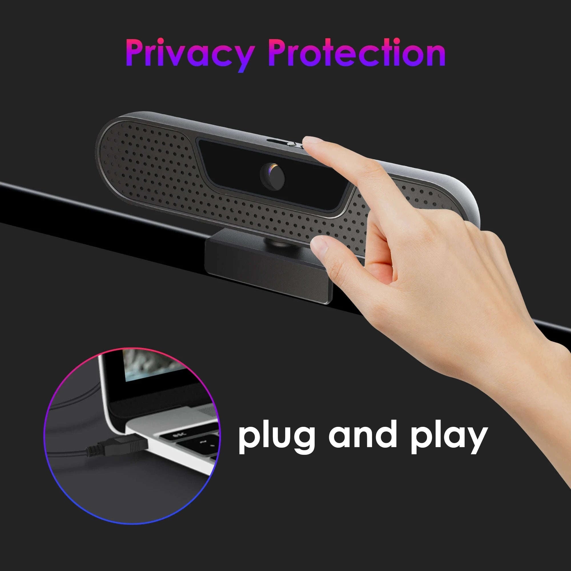 VIZOLINK 4K UHD Webcam with Autofocus and Noise‑Cancelling Mics-4K W8GS / CHINA