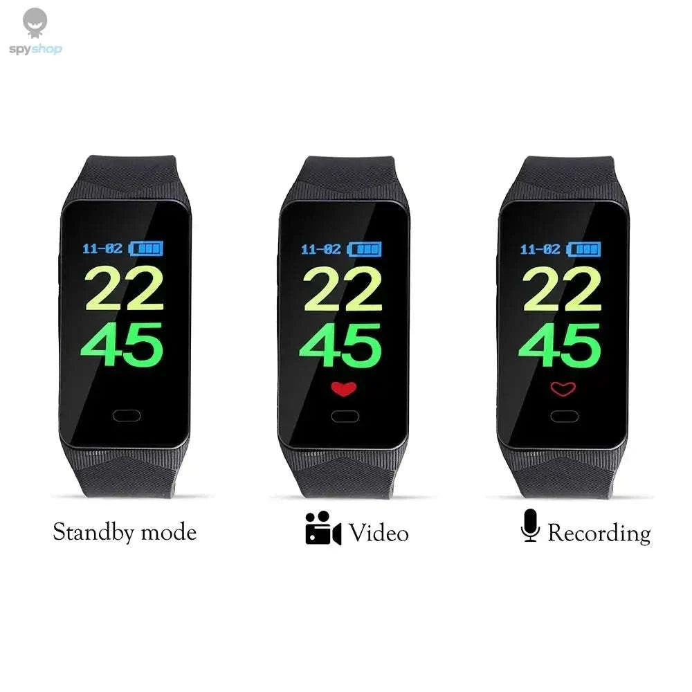 Voice Activated Camera Bracelet Watch – Discreet 1080P Recording & OLED Display-black / Camera with 64GB