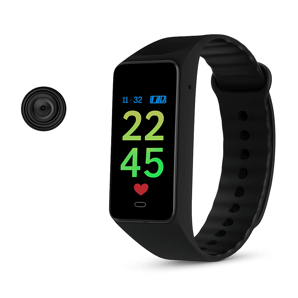 Voice Activated Camera Bracelet Watch with 1080P Recording-black / Camera with 64GB
