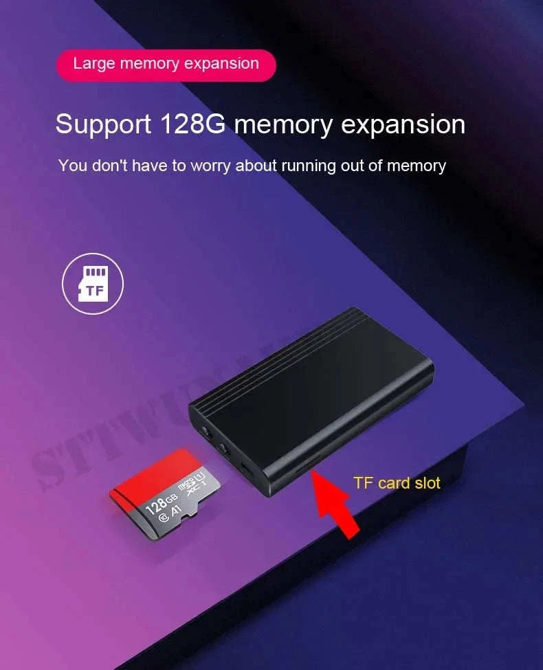 Voice Activated Recorder with 500‑Hour Recording Power-Blue / CHINA / 128 GB