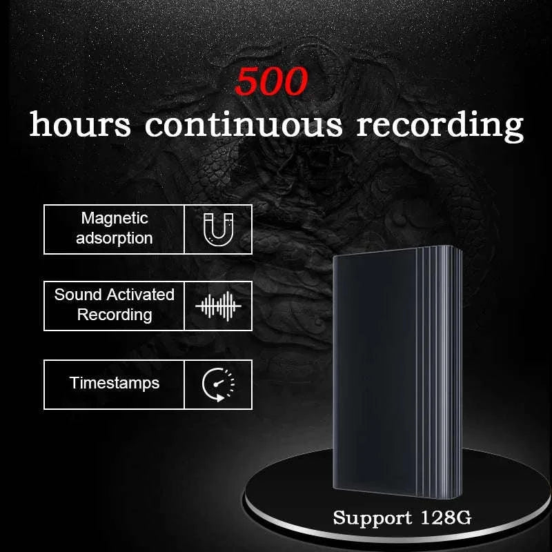 Voice Activated Recorder with 500‑Hour Recording Power-Blue / CHINA / 128 GB