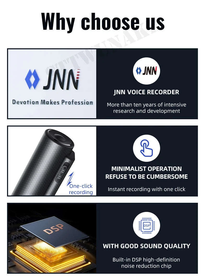 Voice Recorder 600 Hours Magnetic Digital Dictaphone-01 with OTG / China Mainland / 16 GB