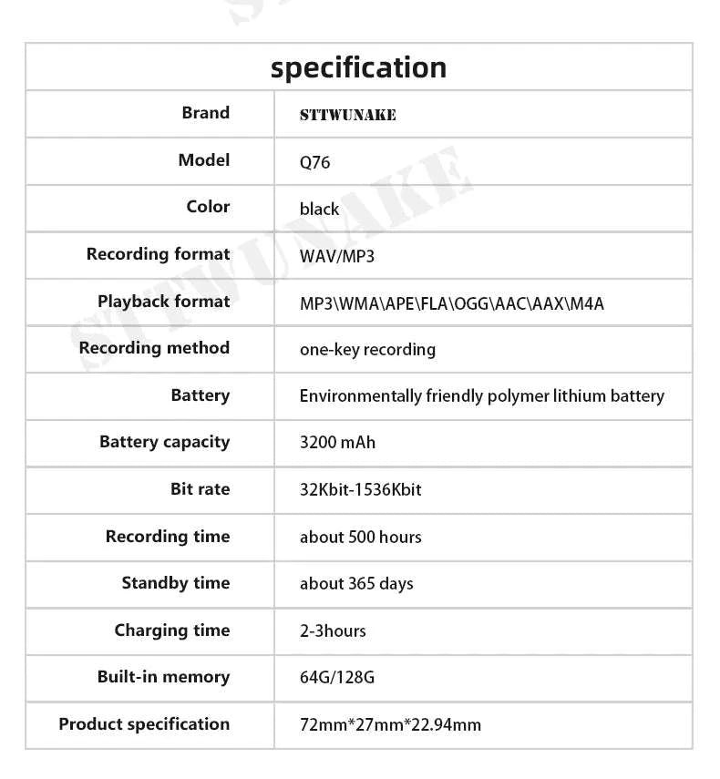 Voice Recorder 600 Hours Magnetic Digital Dictaphone-01 with OTG / China Mainland / 16 GB