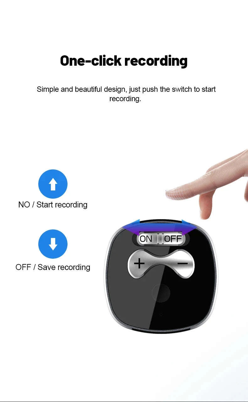 Voice Recorder 600 Hours Magnetic Digital Dictaphone-01 with OTG / China Mainland / 16 GB