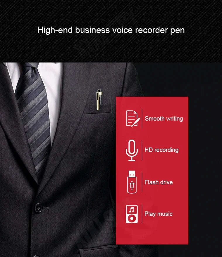 Voice Recorder Mini Pen Activated Recording Dictaphone Micro Audio Sound Digital Small Professional Usb Flash Secret Record-Without OTG / 64 GB