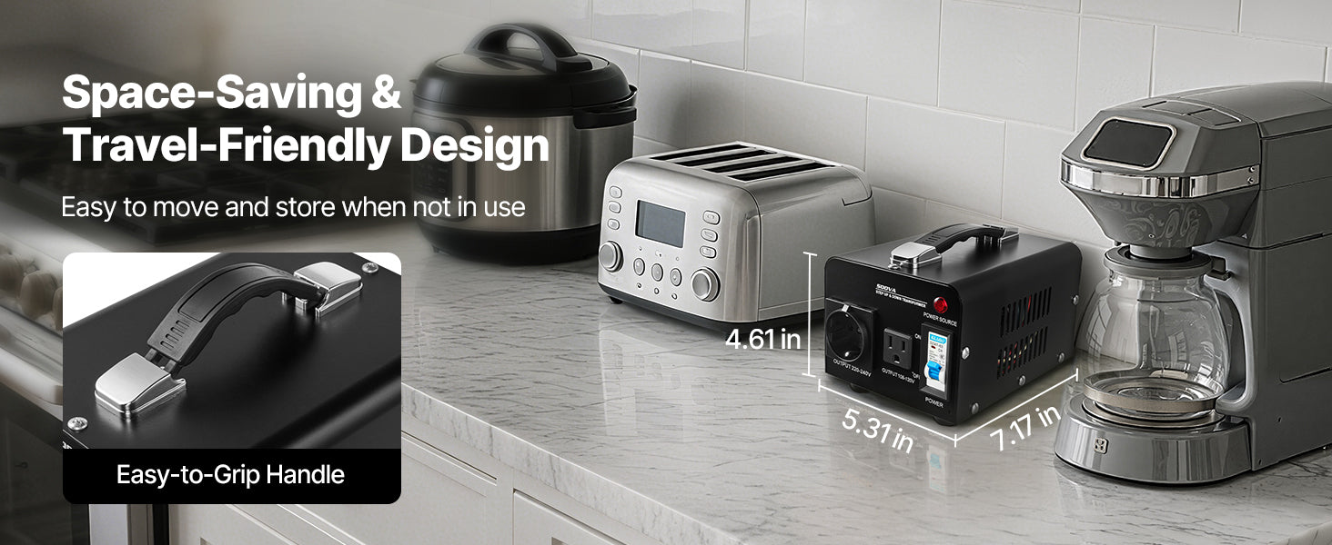 Transformador convertidor de voltaje Step Up & Down 500–6000VA US/EU