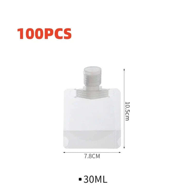 VoyageVac 10-Piece Travel Bottle Set for Leak-Resistant Packing-10Pcs 50ML