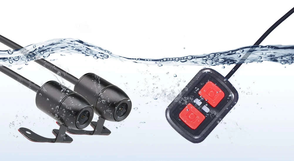 VSYS Dual Channel Motorcycle DVR Camera-D6WL / 64G