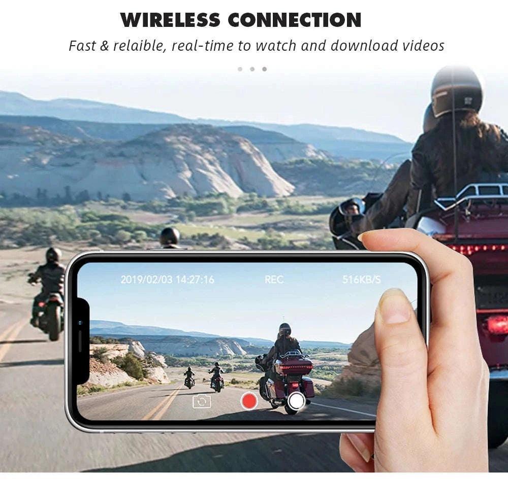VSYS Dual Channel Motorcycle DVR Camera-D6WL / 64G