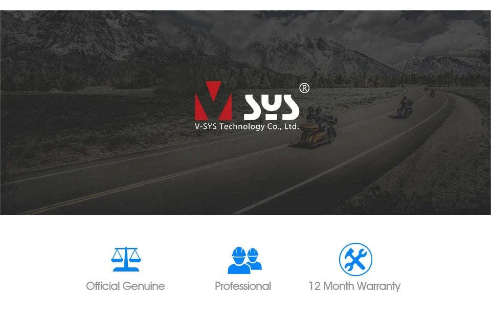 VSYS Dual Motorcycle Dash Cam 1080P Front & Rear-D6RL