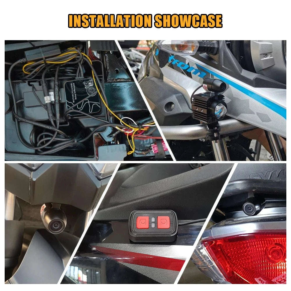 VSYS Dual Motorcycle Dash Cam 1080P Front & Rear-D6RL