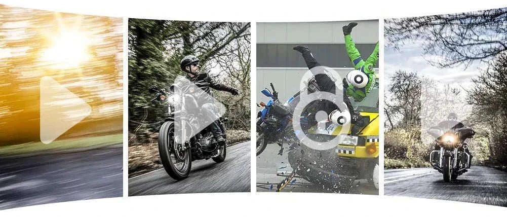 VSYS Dual Motorcycle Dash Cam 1080P Front & Rear-D6RL