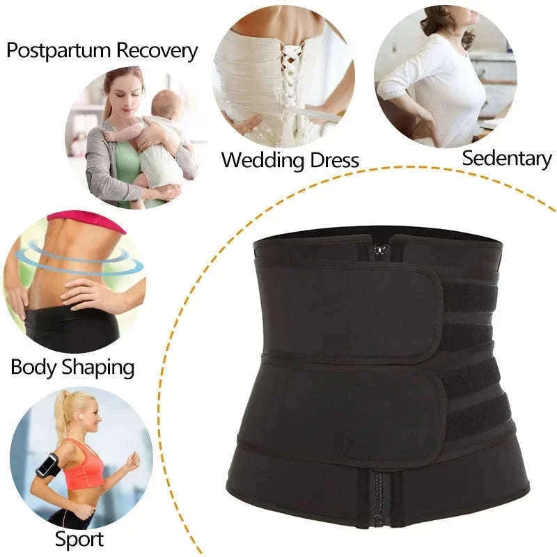 Waist Trainer Fitness Belt for Core Support and Workouts-H / XXL