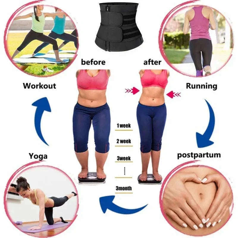 Waist Trainer Fitness Belt for Core Support and Workouts-H / XXL