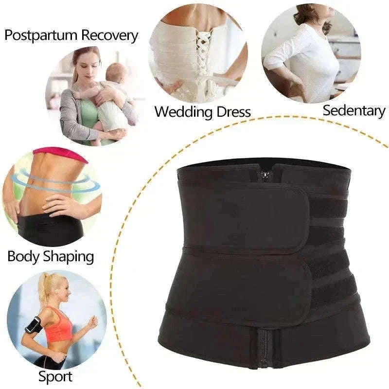 Waist Trainer Fitness Belt for Core Support and Workouts-H / XXL