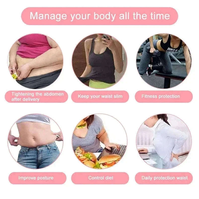 Waist Trainer Fitness Belt for Core Support and Workouts-H / XXL