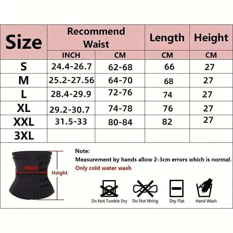Waist Trainer Fitness Belt for Core Support and Workouts-H / XXL