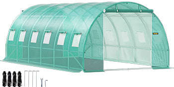 Walk-In Tunnel Greenhouse Galvanized Frame Waterproof Cover-10x7x7 ft Green / United States