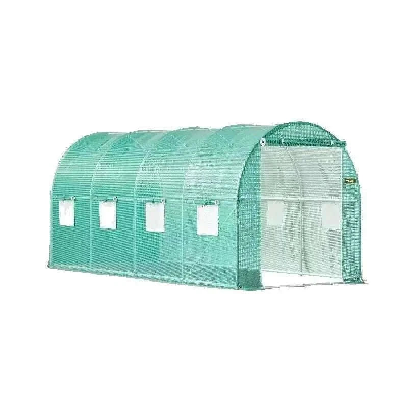 Walk-In Tunnel Greenhouse with Galvanized Frame & PE Cover-Green 20x10x7 ft / Poland