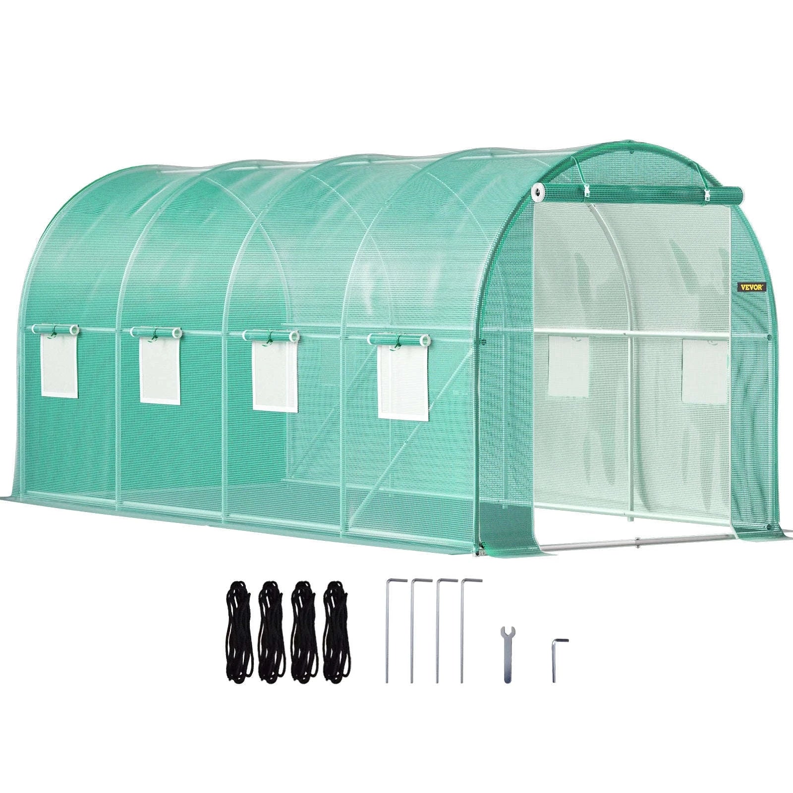 Walk-In Tunnel Greenhouse with Galvanized Frame & PE Cover-M / United States