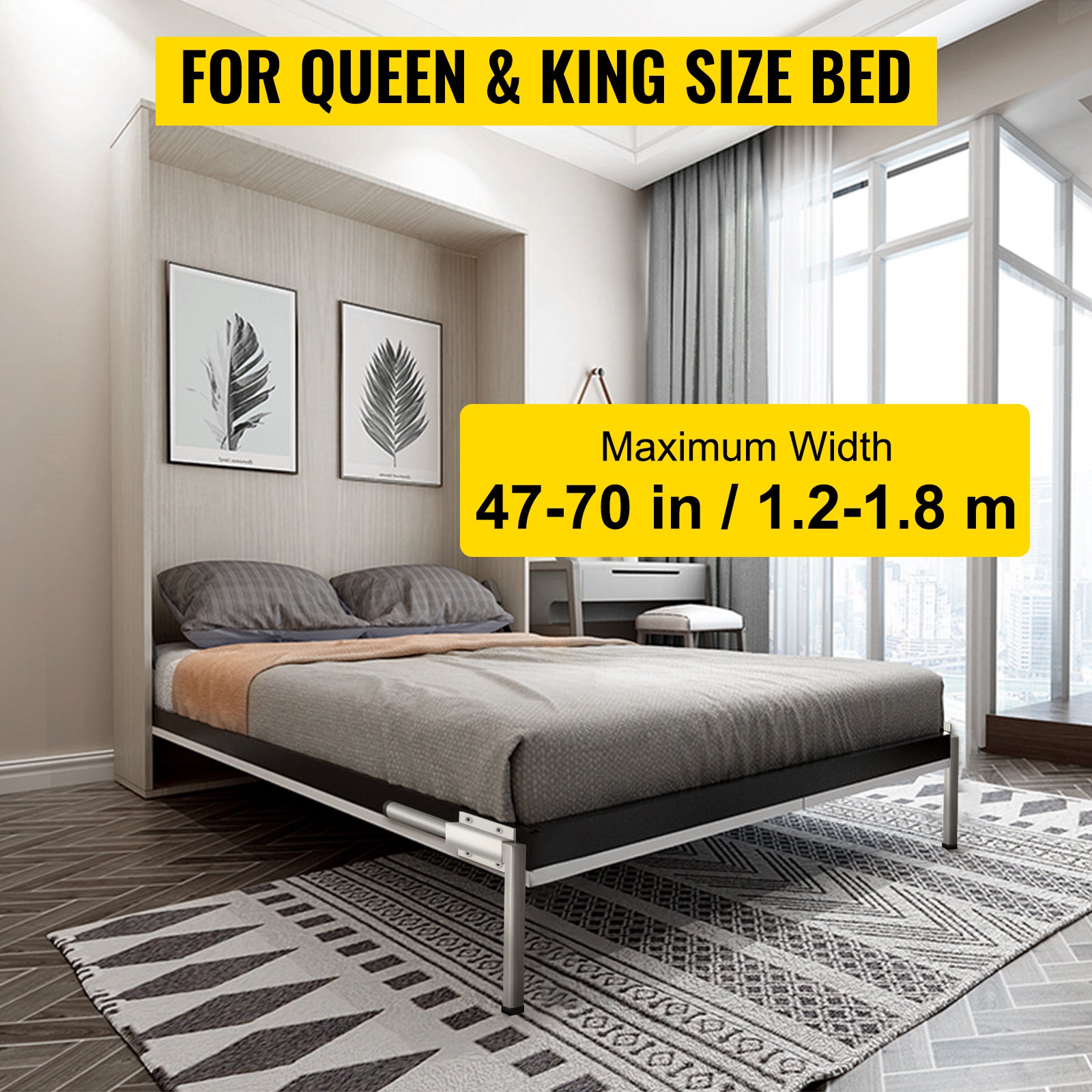 Murphy Bed Hardware Kit for Queen or King Wall Beds
