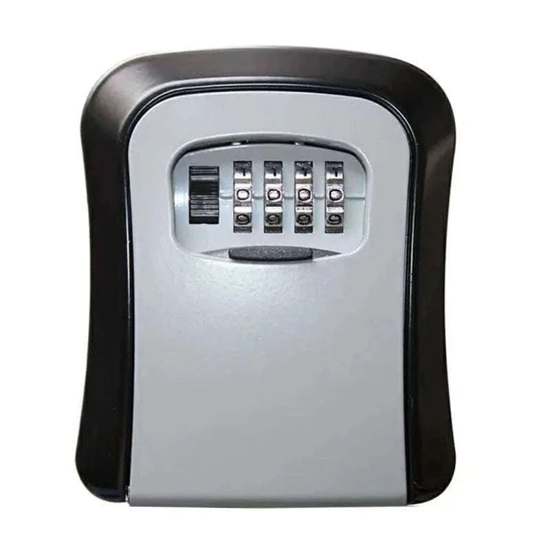 Wall Mount 4-Digit Password Key Lock Box-black