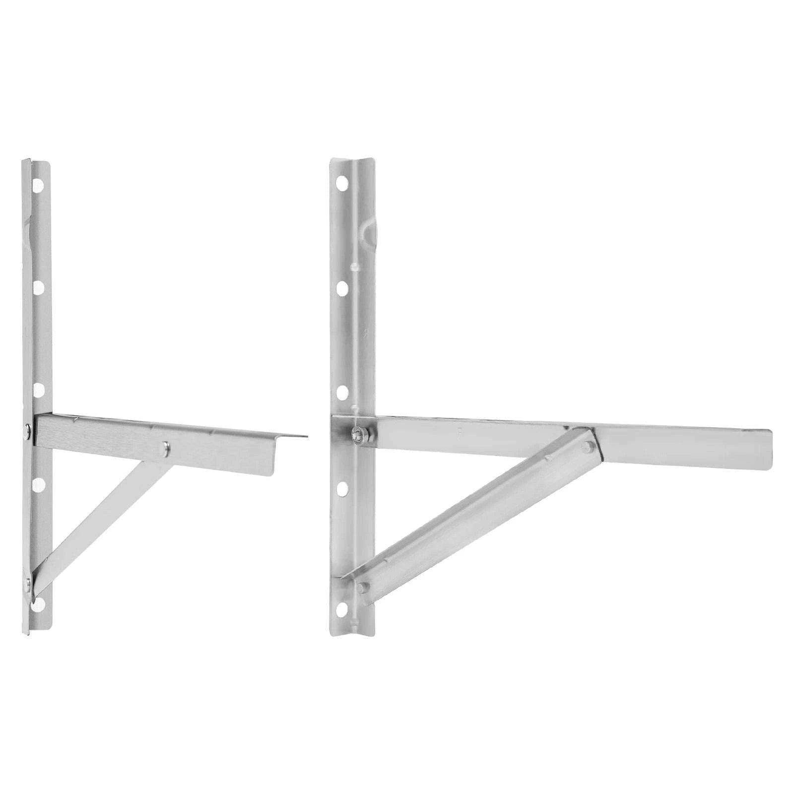 Wall-Mounted AC Bracket Set 440lbs Heavy Duty Stainless Steel-Silver / 12 inch / United States